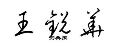 梁錦英王銳華草書個性簽名怎么寫
