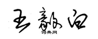 朱錫榮王毅白草書個性簽名怎么寫