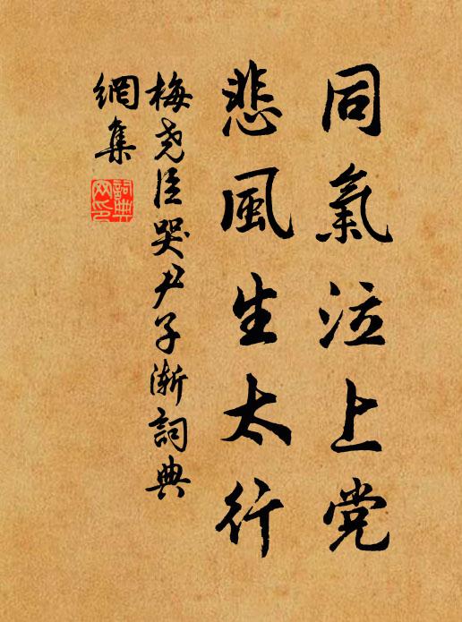 梅堯臣同氣泣上黨,悲風生太行書法作品欣賞