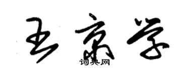 朱錫榮王京學草書個性簽名怎么寫