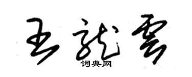 朱錫榮王龍雲草書個性簽名怎么寫