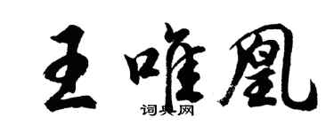 胡問遂王唯凰行書個性簽名怎么寫