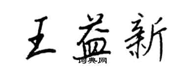王正良王益新行書個性簽名怎么寫
