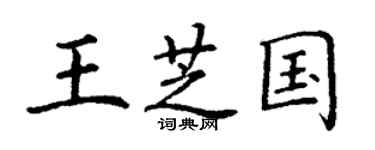 丁謙王芝國楷書個性簽名怎么寫
