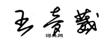 朱錫榮王夢葳草書個性簽名怎么寫