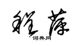 朱錫榮程萍草書個性簽名怎么寫