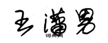 朱錫榮王瀟男草書個性簽名怎么寫