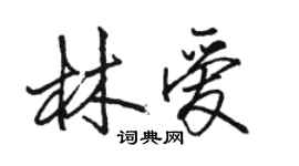 駱恆光林愛行書個性簽名怎么寫