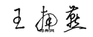 駱恆光王南燕草書個性簽名怎么寫