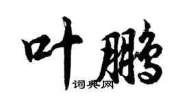 胡問遂葉鵬行書個性簽名怎么寫