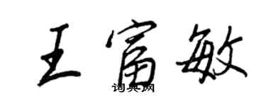 王正良王富敏行書個性簽名怎么寫