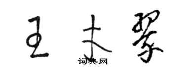 駱恆光王才翠草書個性簽名怎么寫