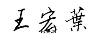 王正良王宏葉行書個性簽名怎么寫