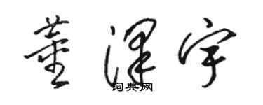 駱恆光董澤宇草書個性簽名怎么寫