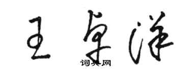 駱恆光王卓洋草書個性簽名怎么寫