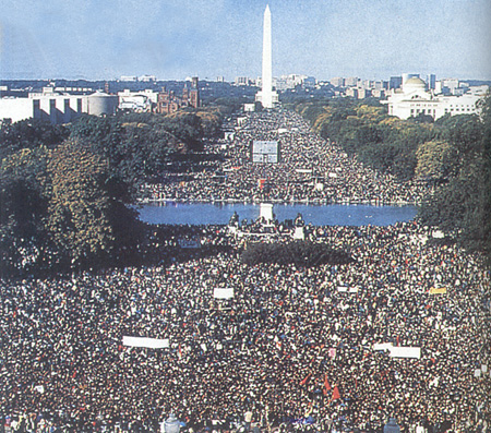1995年10月16日美國百萬黑人男子大遊行。_歷史上的今天