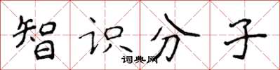 侯登峰智識分子楷書怎么寫