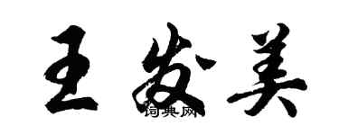 胡問遂王發美行書個性簽名怎么寫