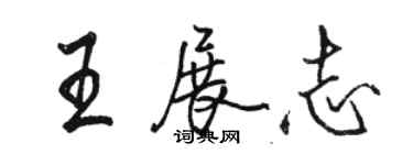 駱恆光王展志行書個性簽名怎么寫