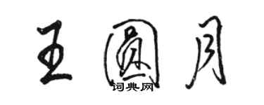 駱恆光王圓月行書個性簽名怎么寫