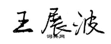 曾慶福王展波行書個性簽名怎么寫