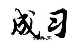 胡問遂成習行書個性簽名怎么寫