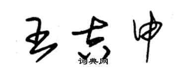 朱錫榮王吉申草書個性簽名怎么寫