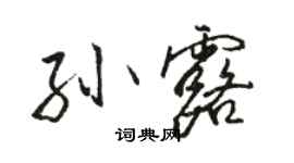 駱恆光孫露行書個性簽名怎么寫