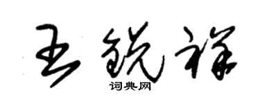 朱錫榮王銳祥草書個性簽名怎么寫