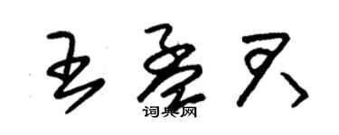 朱錫榮王孟君草書個性簽名怎么寫