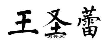 翁闓運王聖蕾楷書個性簽名怎么寫