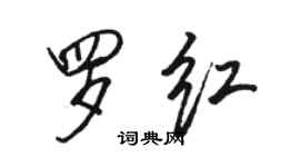 駱恆光羅紅行書個性簽名怎么寫