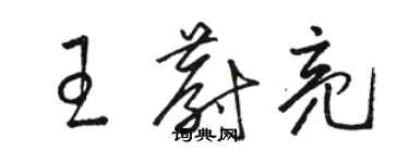 駱恆光王蔚亮草書個性簽名怎么寫