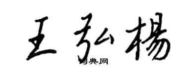 王正良王弘楊行書個性簽名怎么寫