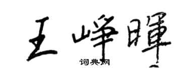 王正良王崢暉行書個性簽名怎么寫