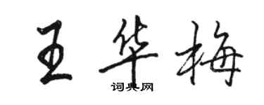 駱恆光王華梅行書個性簽名怎么寫