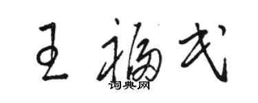 駱恆光王福民草書個性簽名怎么寫