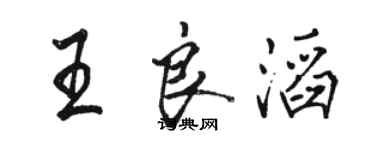 駱恆光王良滔行書個性簽名怎么寫