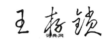 駱恆光王存鎖草書個性簽名怎么寫