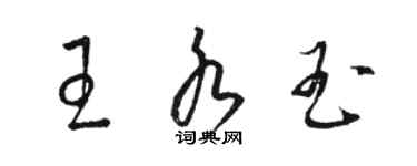 駱恆光王水玉草書個性簽名怎么寫