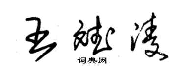 朱錫榮王斌凌草書個性簽名怎么寫