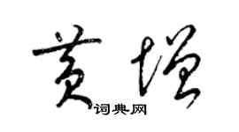 梁錦英黃增草書個性簽名怎么寫