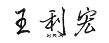 駱恆光王利宏行書個性簽名怎么寫