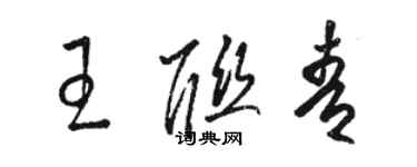 駱恆光王聯青草書個性簽名怎么寫