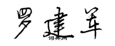 曾慶福羅建軍行書個性簽名怎么寫