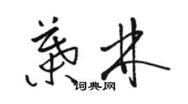 駱恆光葉林草書個性簽名怎么寫