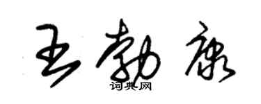 朱錫榮王勃康草書個性簽名怎么寫