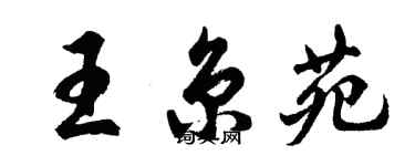 胡問遂王京苑行書個性簽名怎么寫