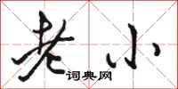 駱恆光老小行書怎么寫