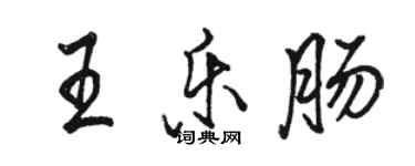 駱恆光王樂腸行書個性簽名怎么寫